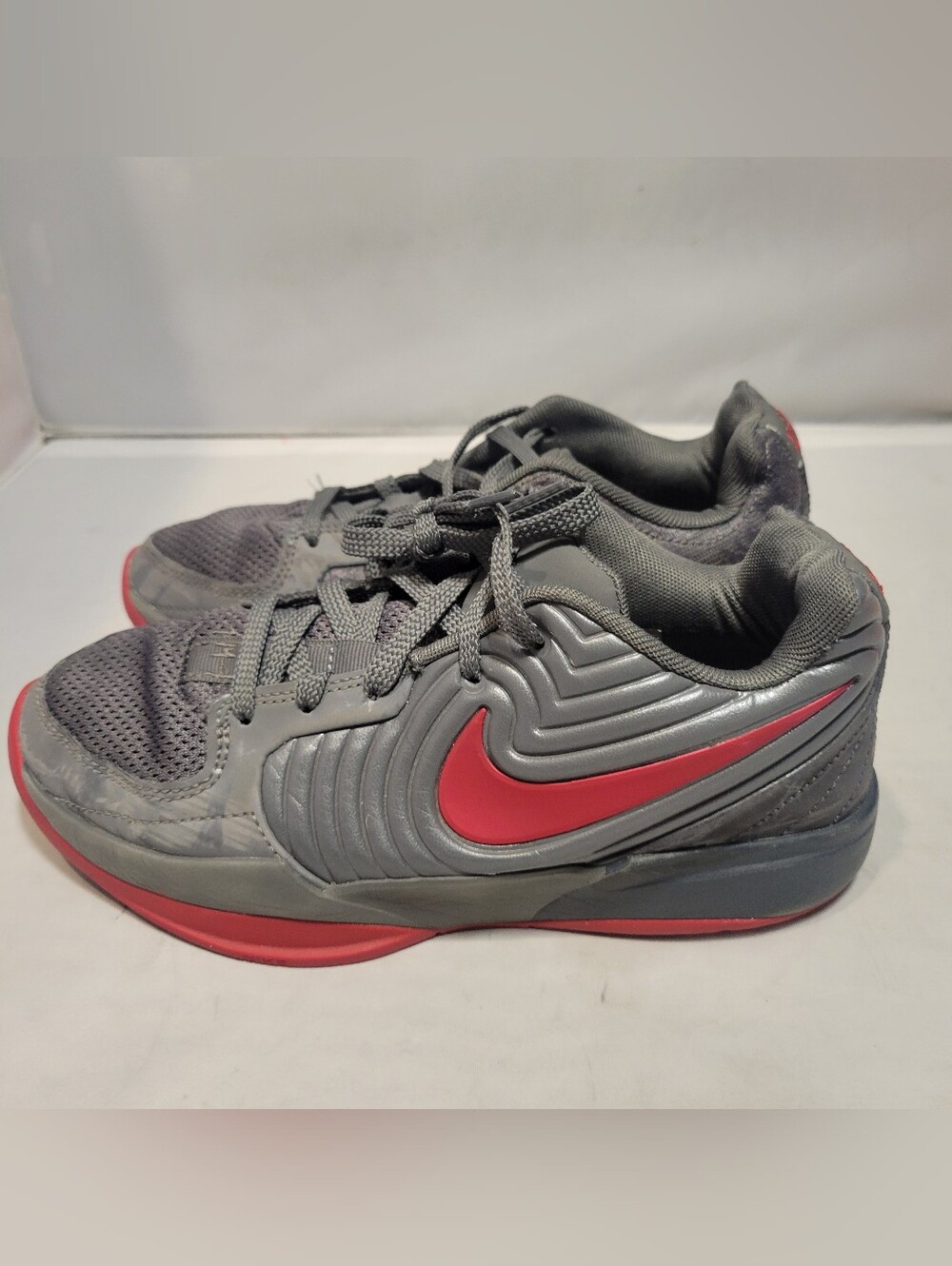 Nike Ja 2 King of the Court Basketball FZ7304-001 Grey Youth Boys GS Sz 6Y